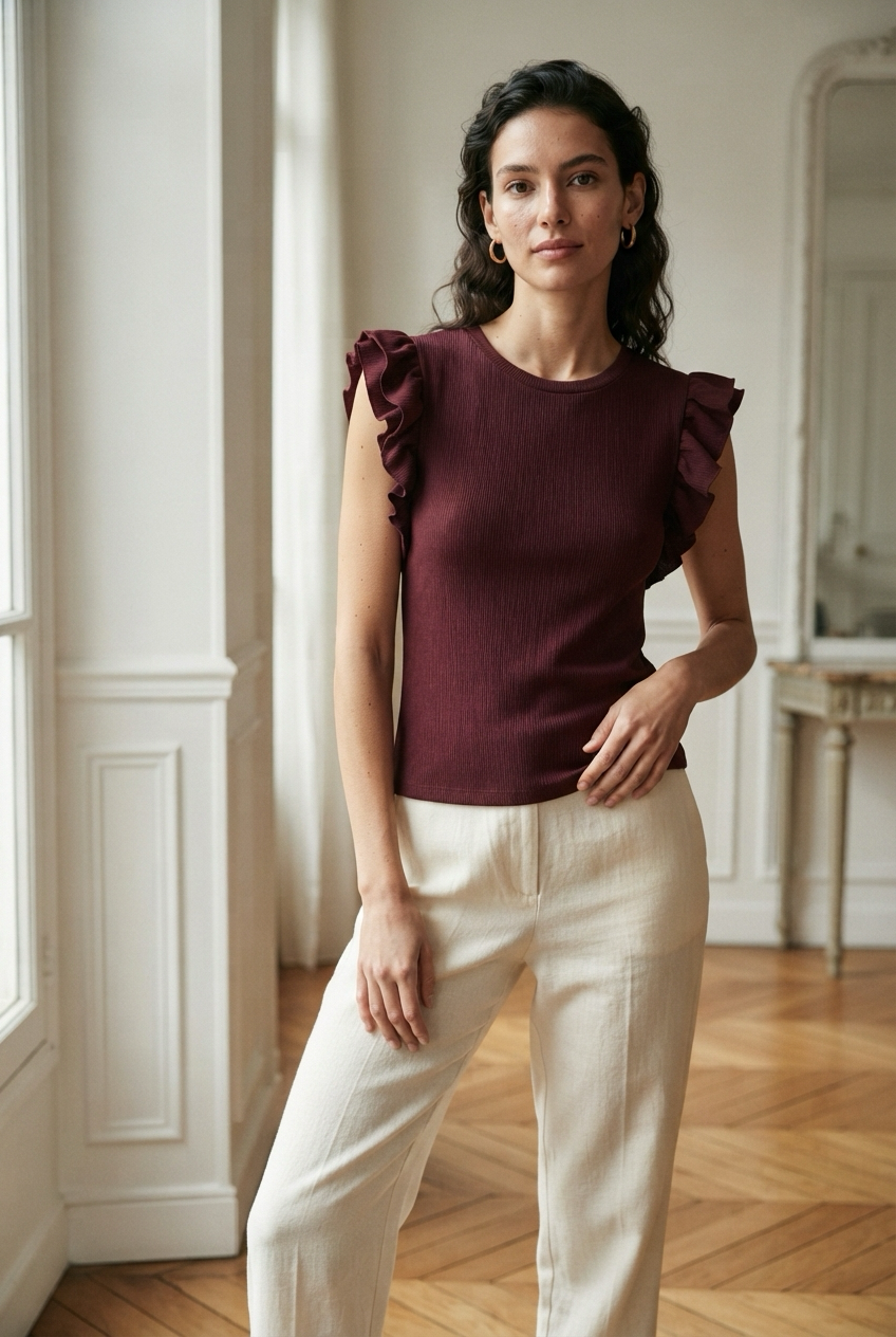 Clara Maroon Top
