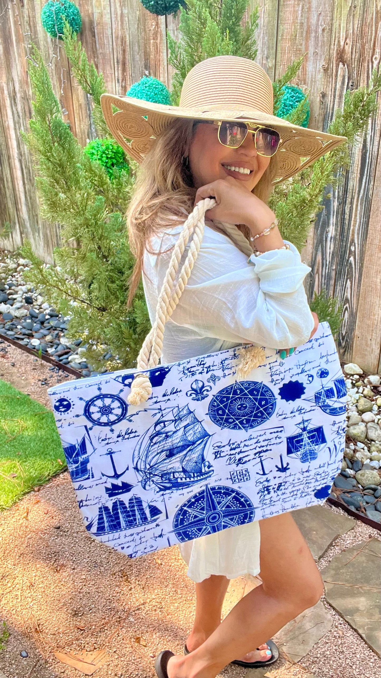 Travel the World Beach Bag