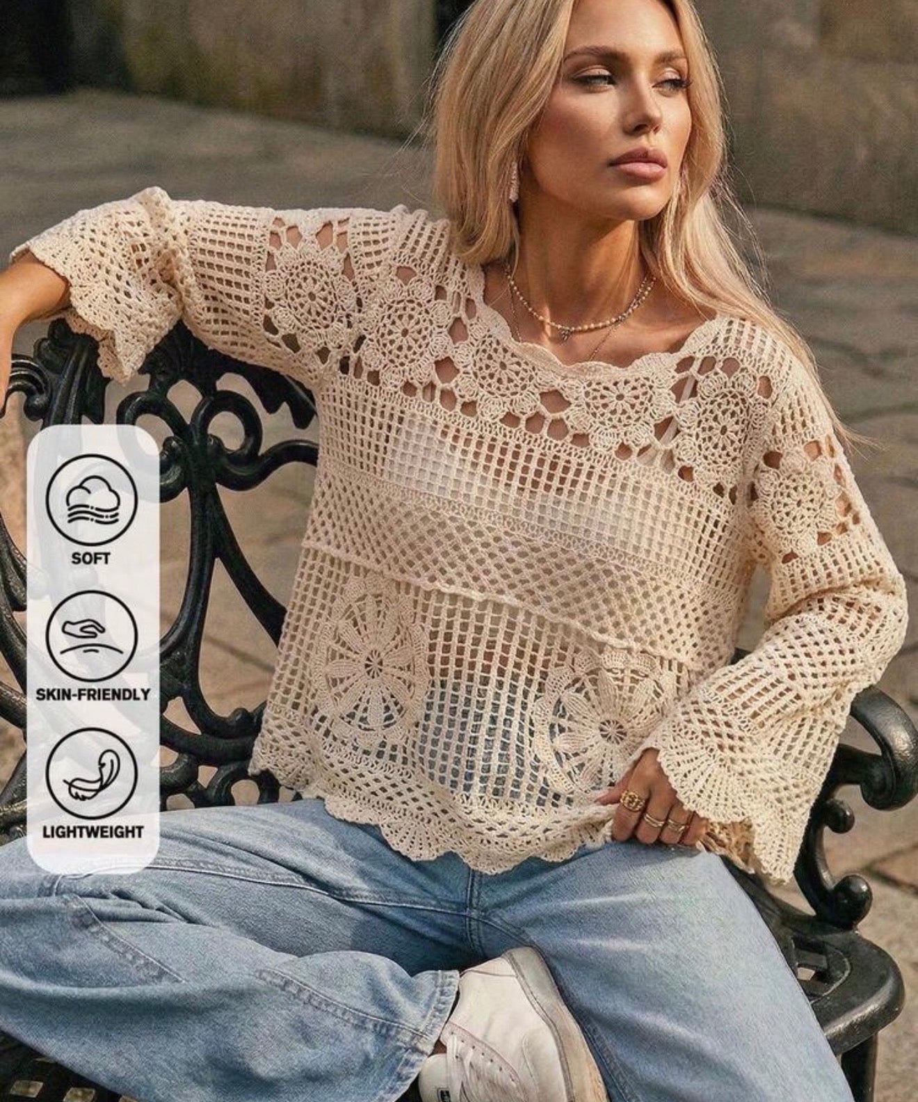 Kendra Crochet Top