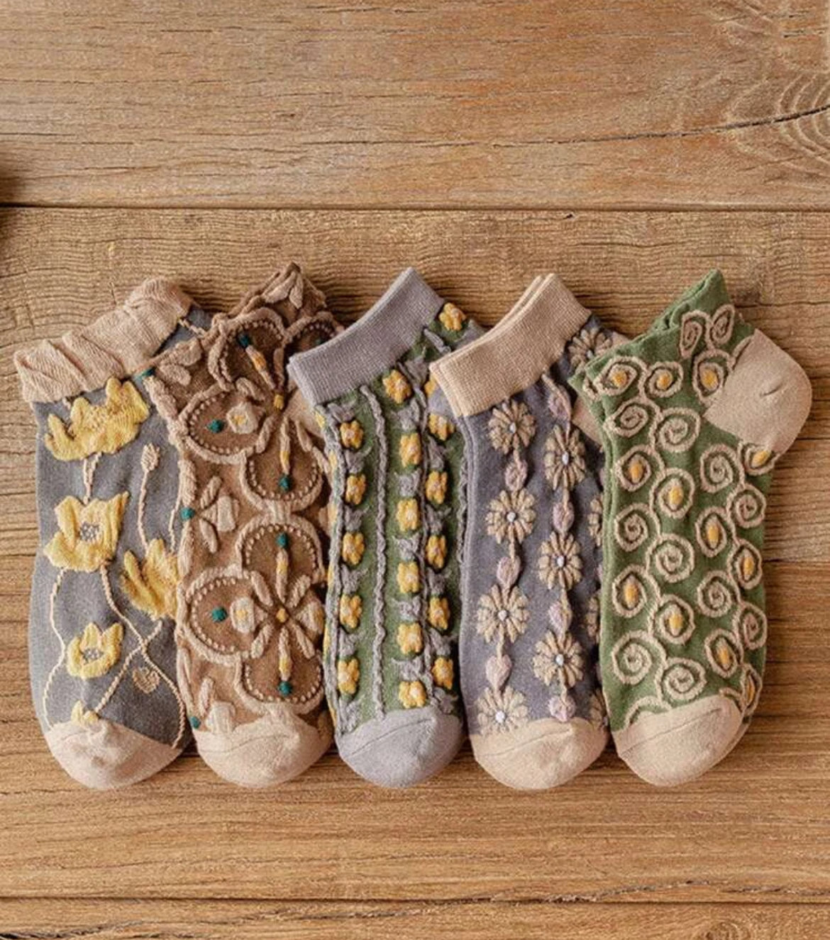 Yellow Flowers Socks (clearance)