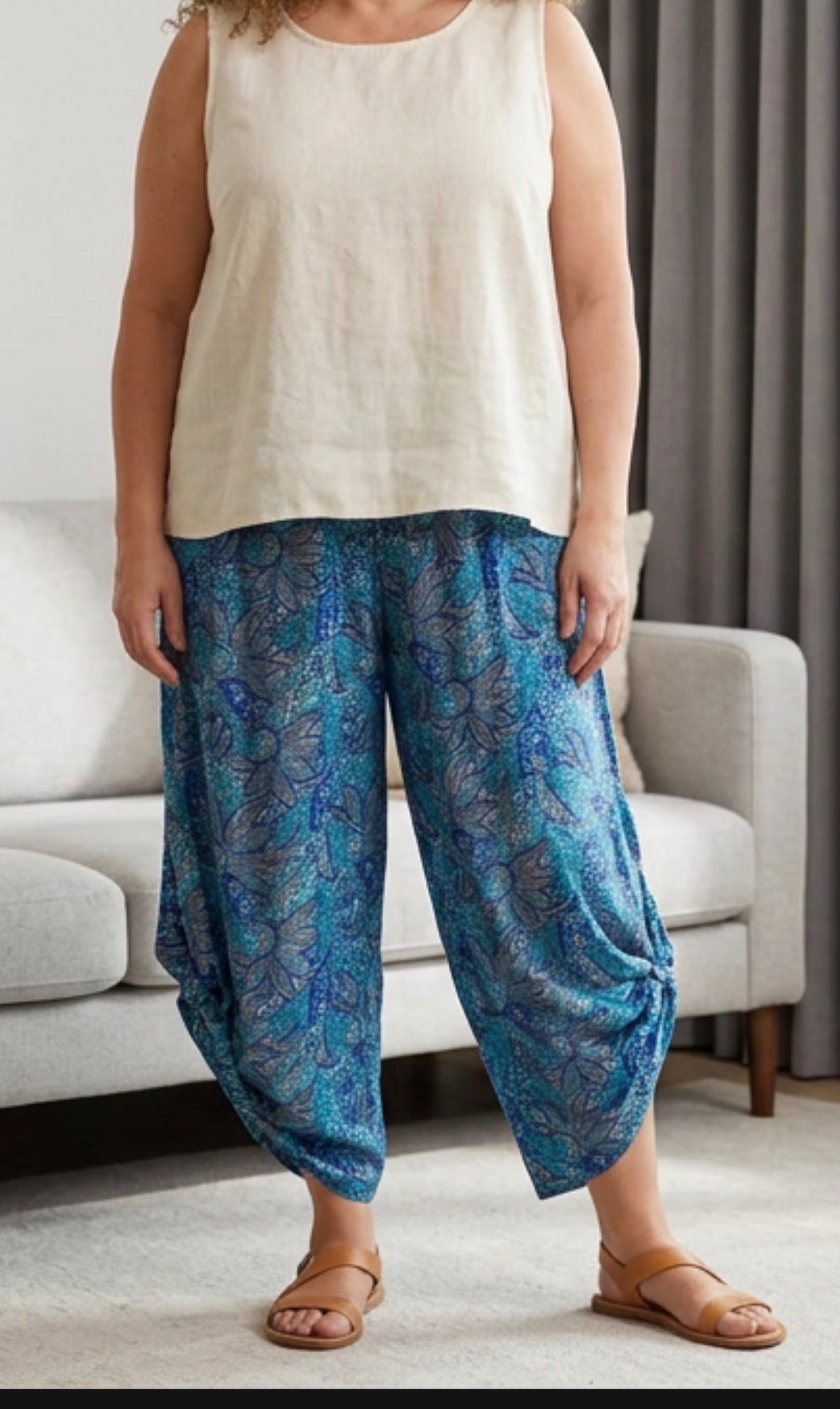 Blue Beach Pants