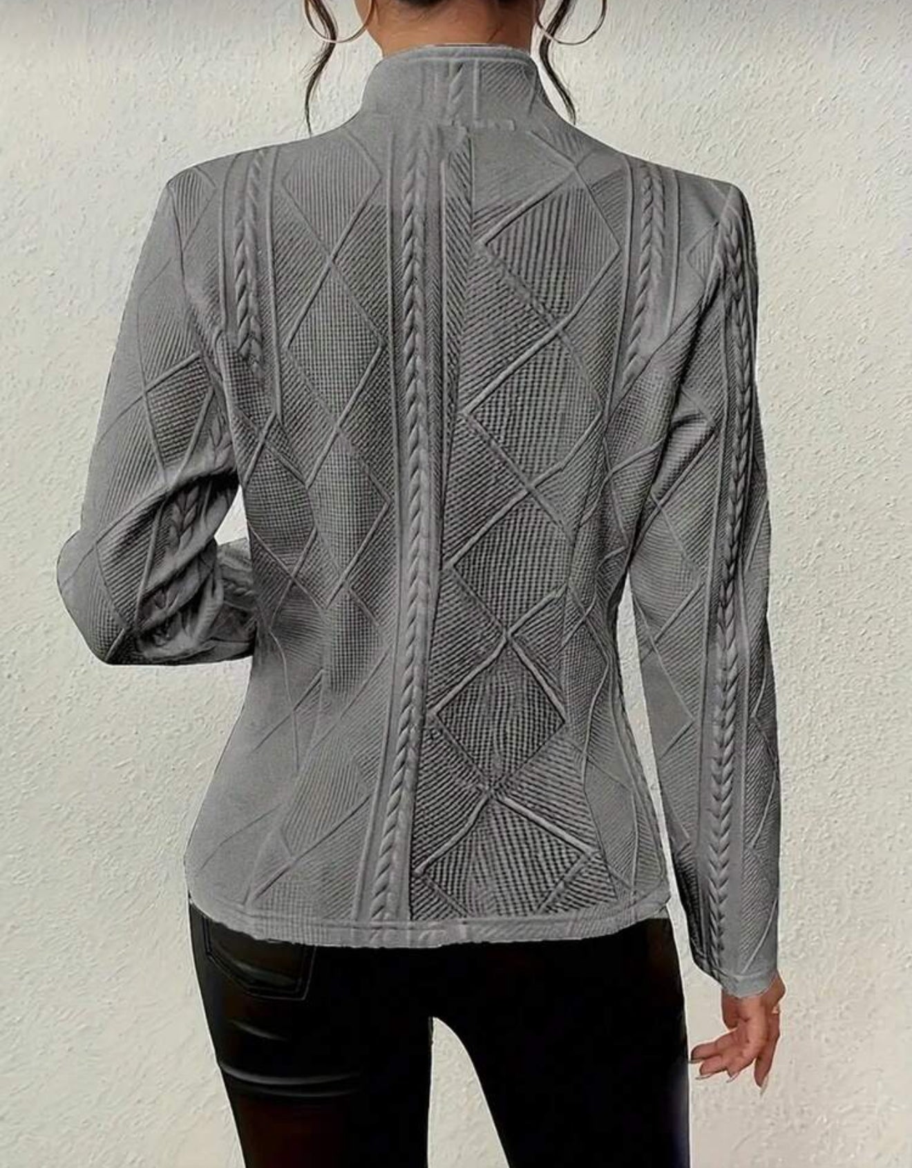Erika Grey Light Blazer Top