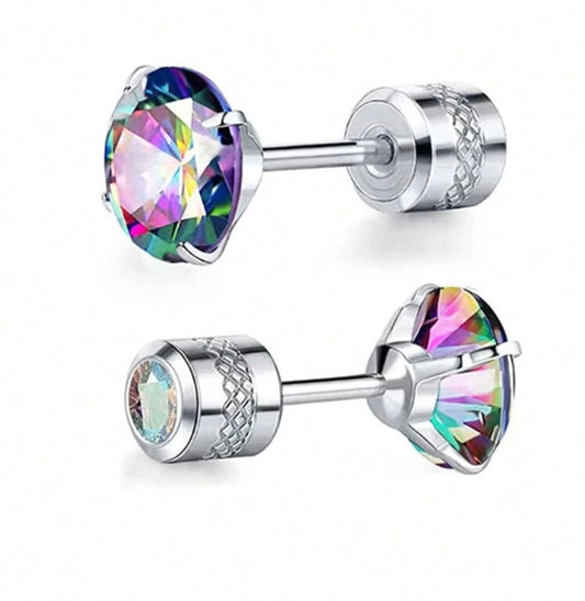 Iridescent No Post Earrings