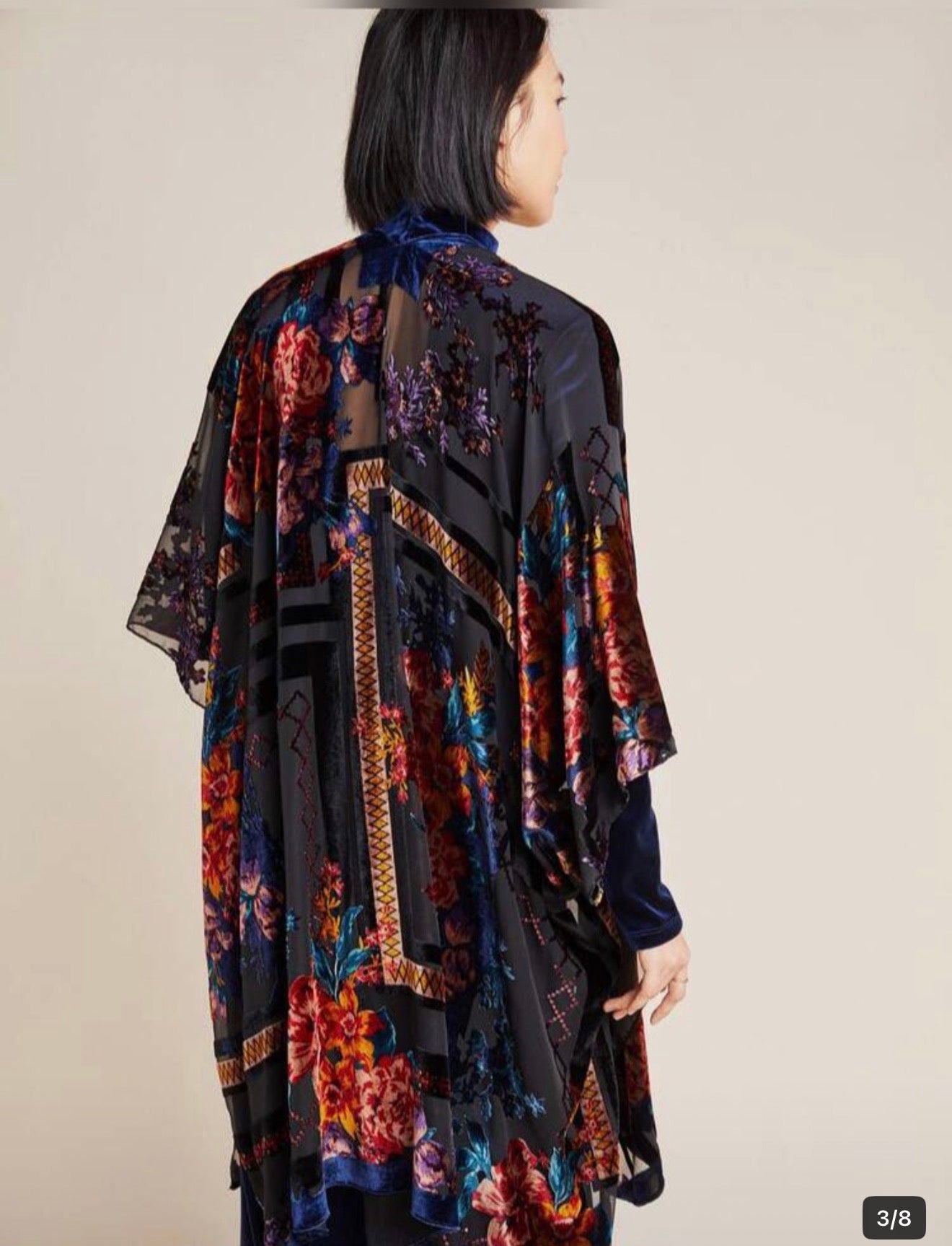 Burn Out Kimono Top