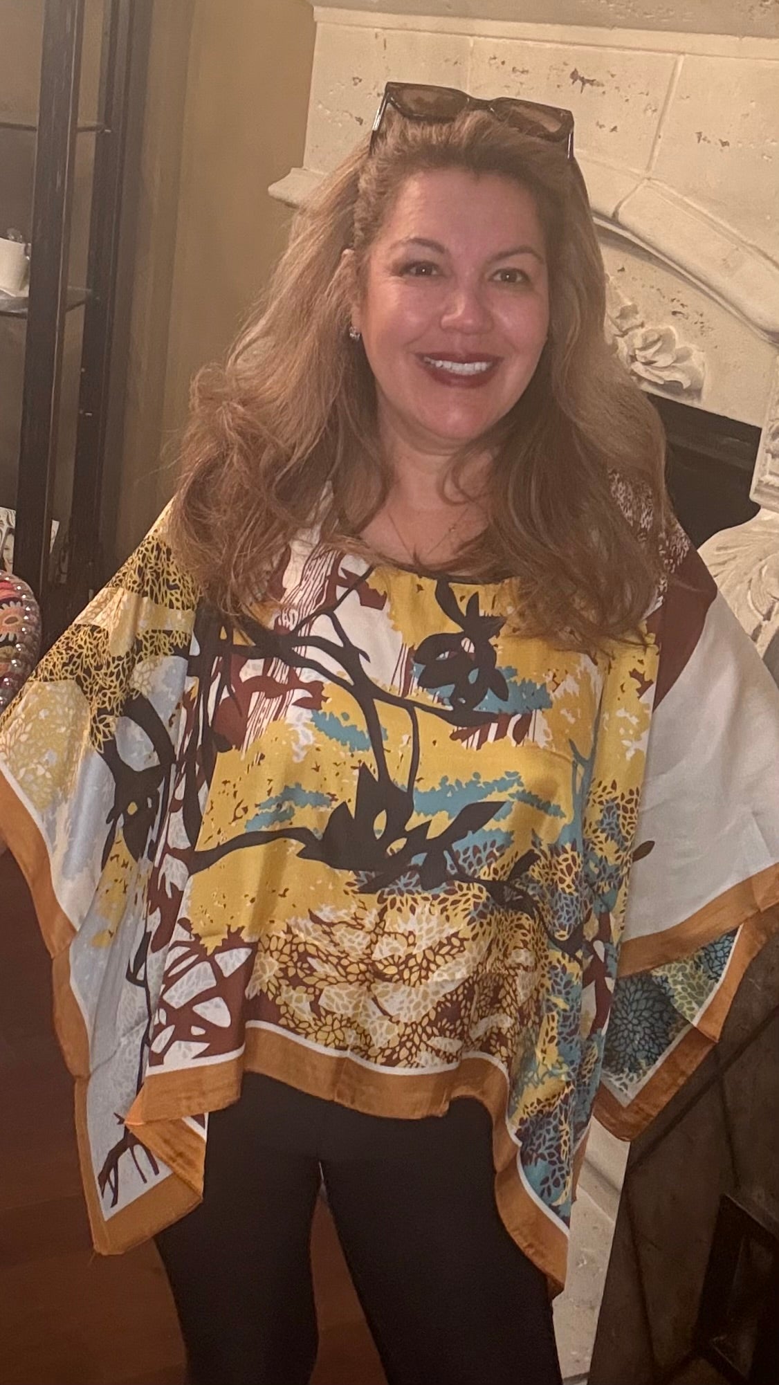 Frida Silky Poncho Top