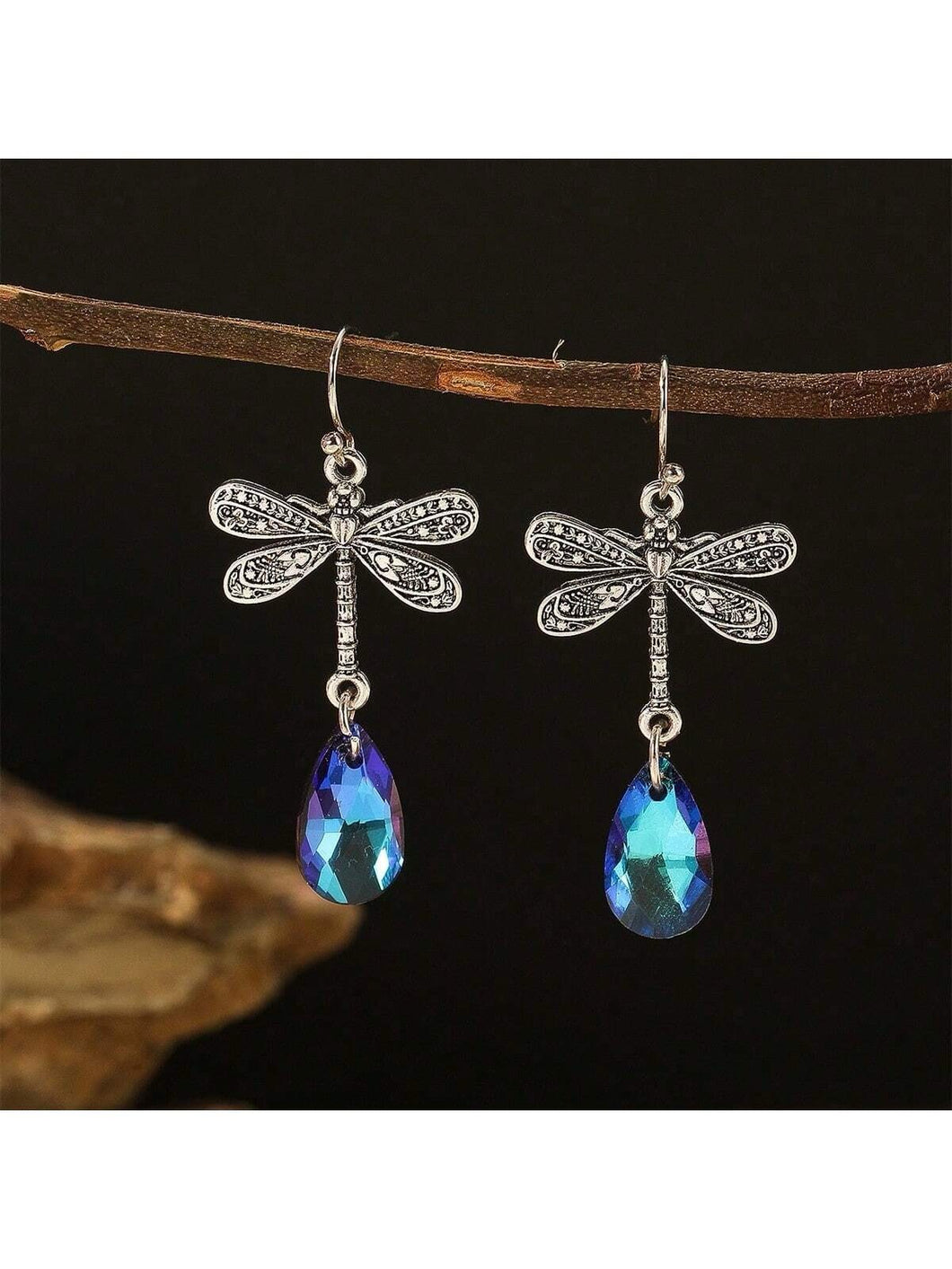 Blue Drop Firefly Earrings