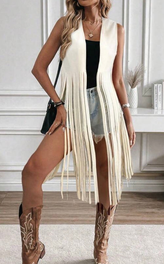 Fringe Aware Vest Top