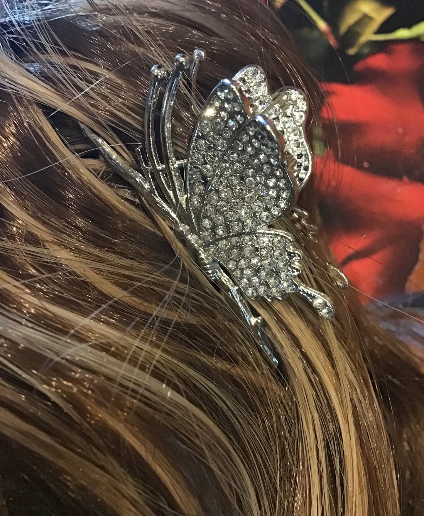 Silver Butterfly Hair Clip (Clearance)