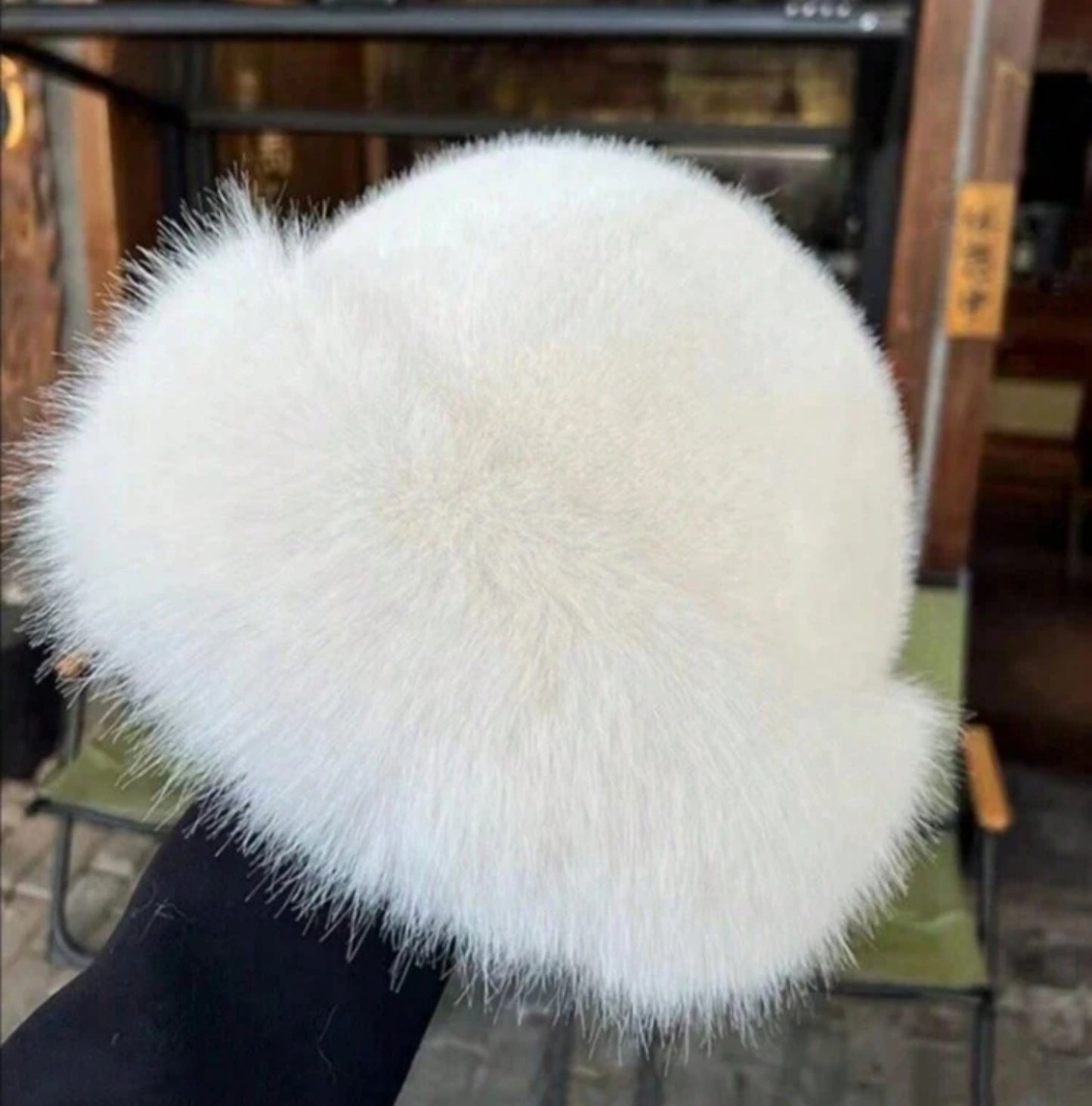 Rena Soft White Furry Hat