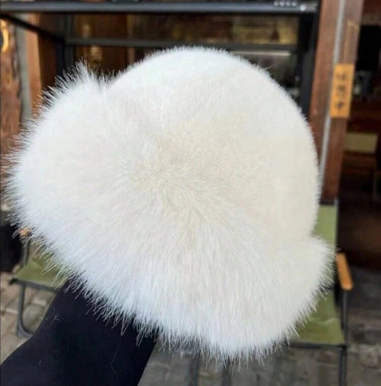 Rena Soft White Furry Hat