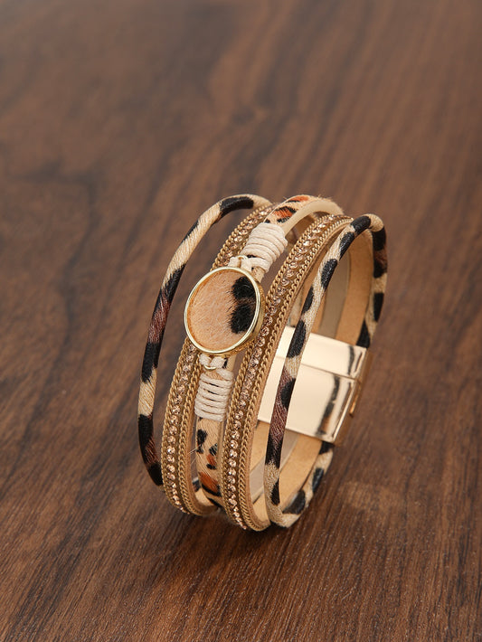 Leopard Magnetic Cuff Bracelet
