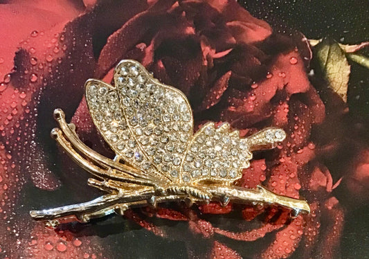 Golden Butterfly Hair Clip Clearance