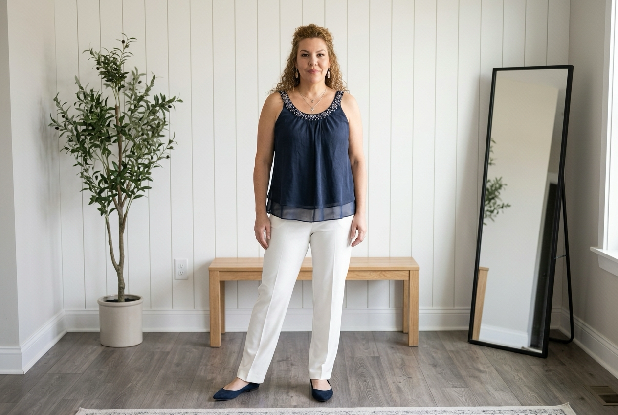 Kayla Navy Top
