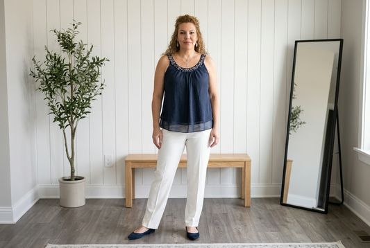 Kayla Navy Top