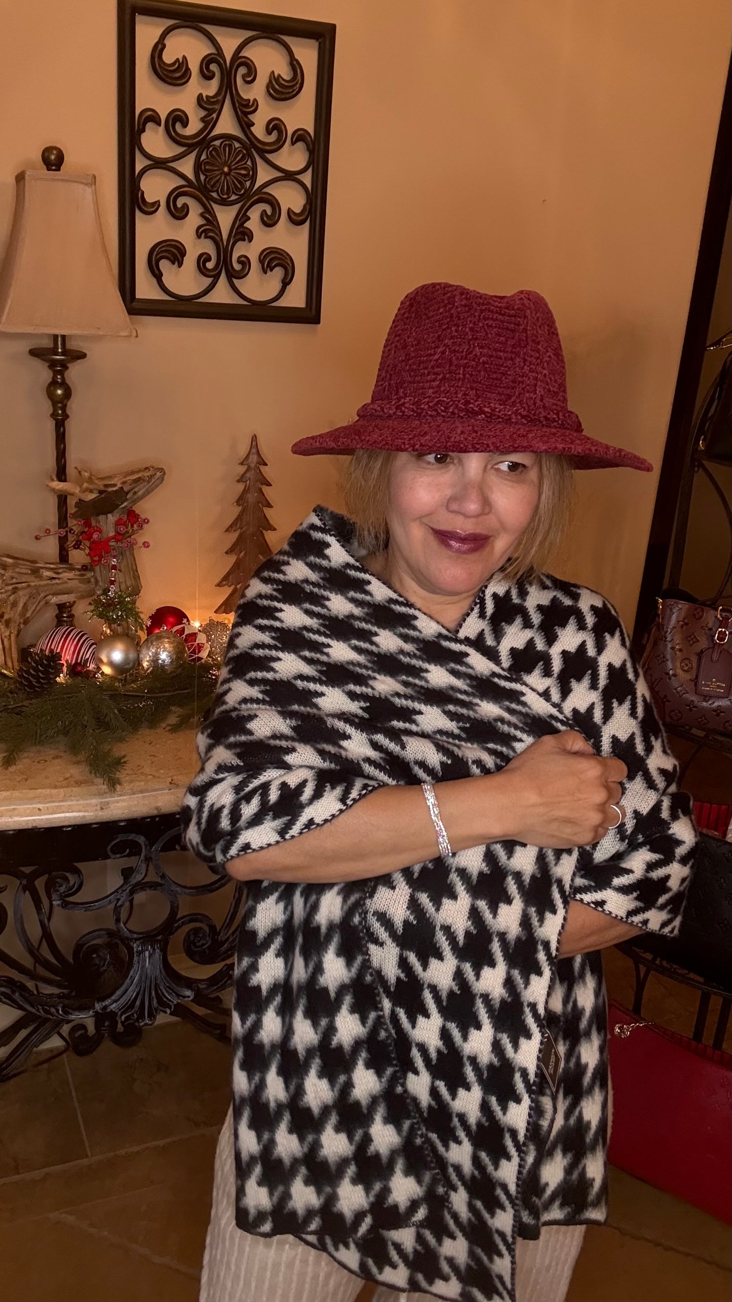 Pat Tooth hound Print Scarf Top