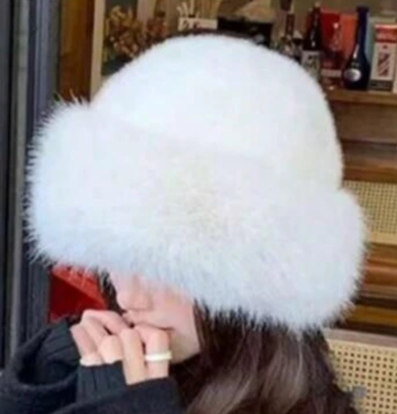 Rena Soft White Furry Hat