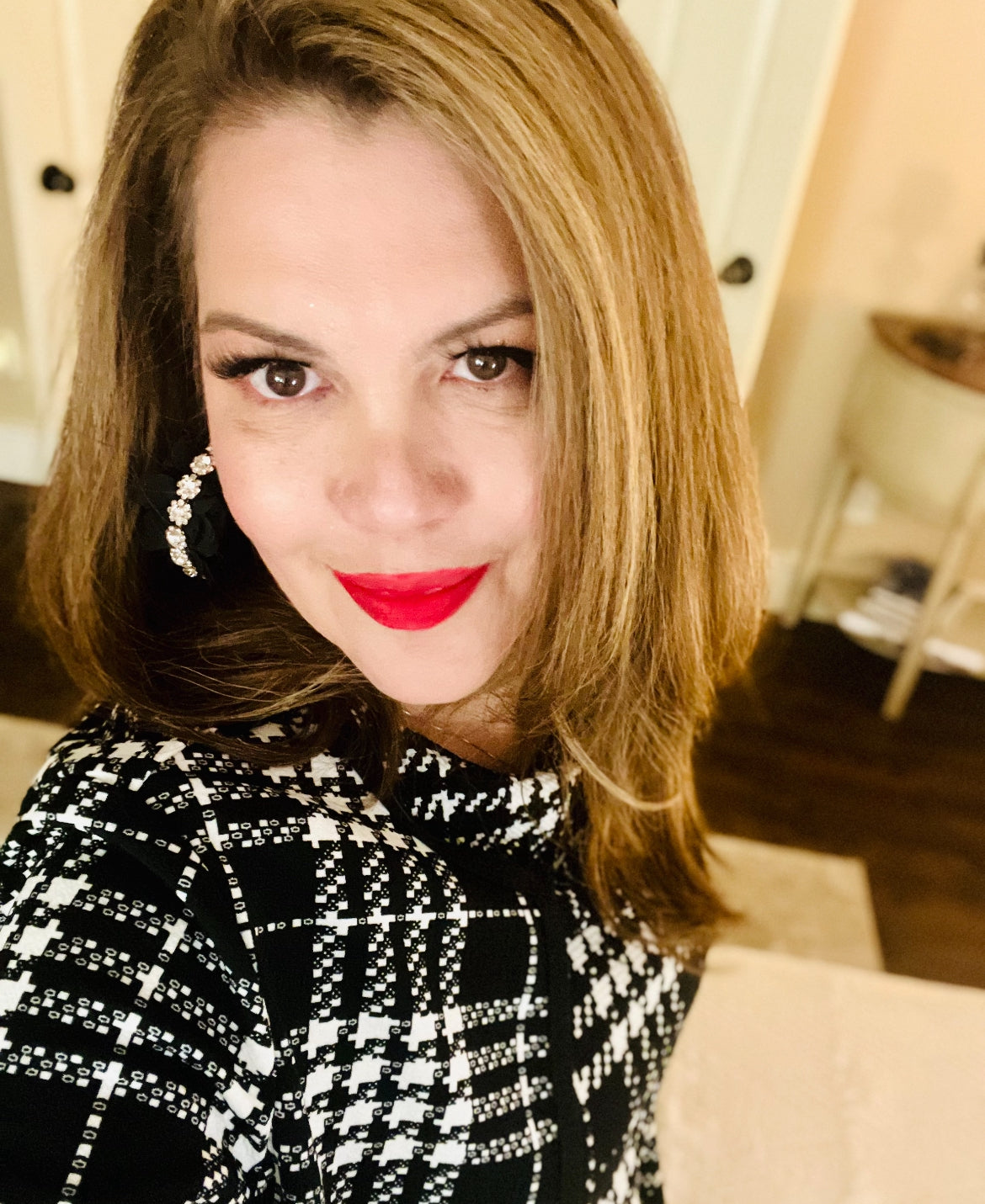 Celina  Black and White Top