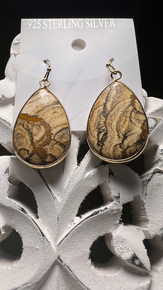 Mina’s Natural Stone Earrings