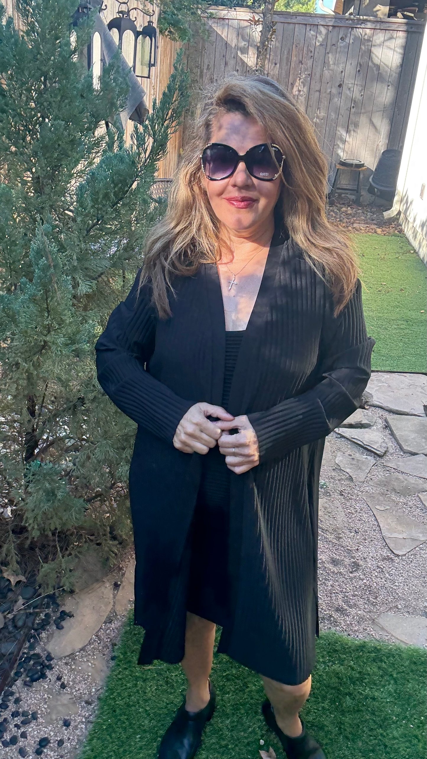 Marky Black Cardigan Top