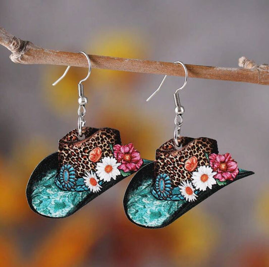Cowgirl Hat Earrings
