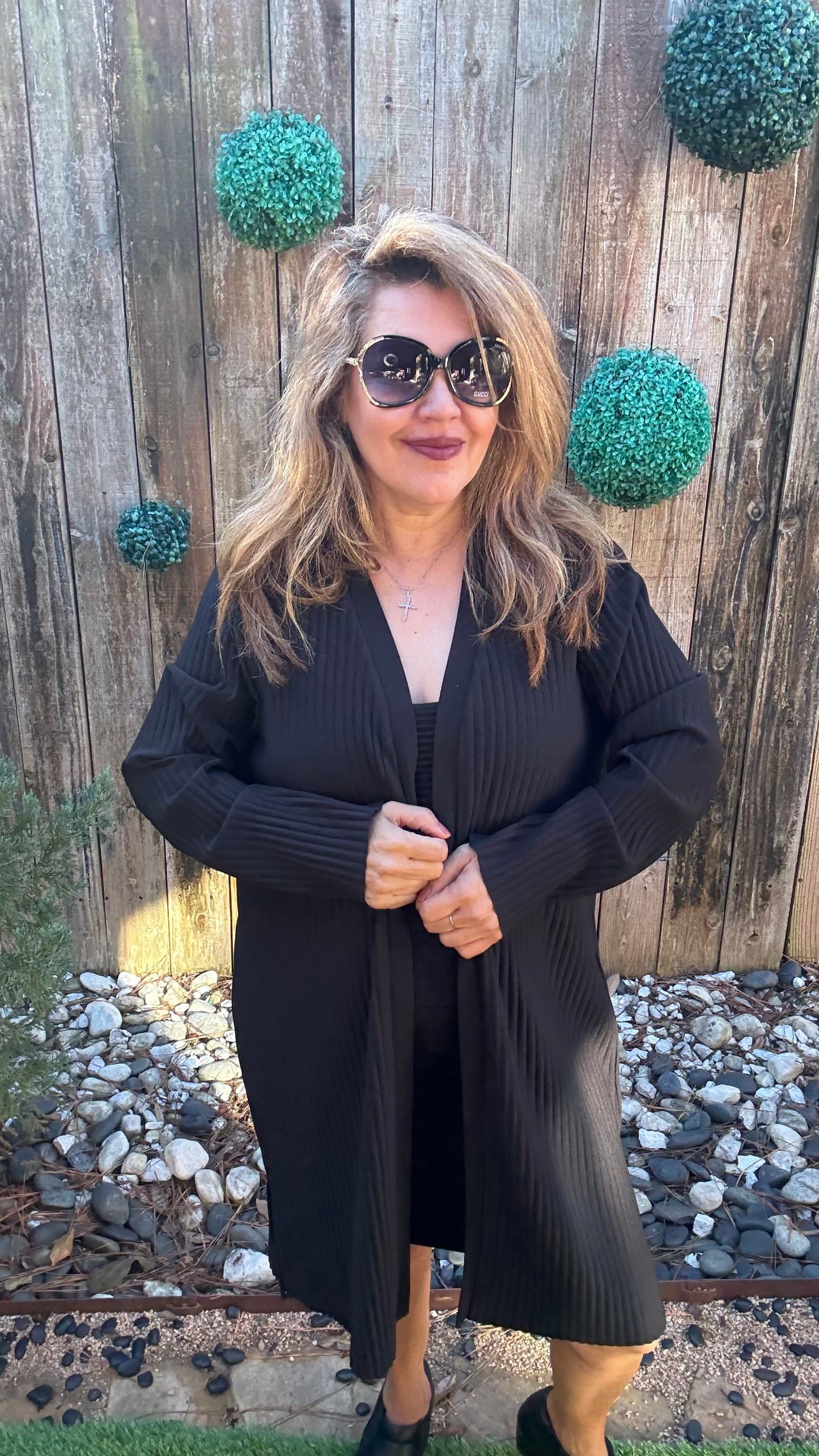 Marky Black Cardigan Top