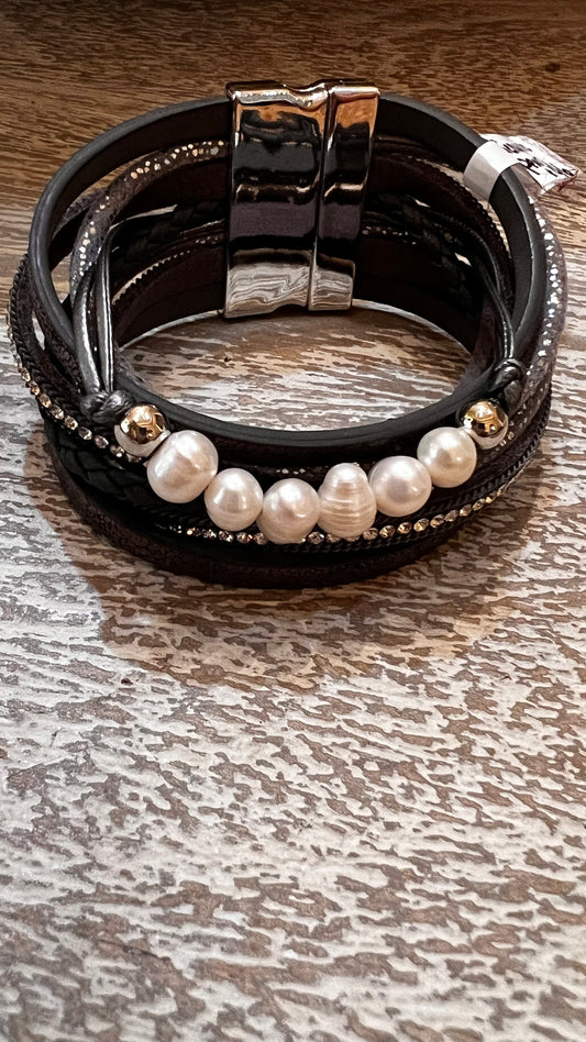 Genuine Pearl Cuff Bracelet