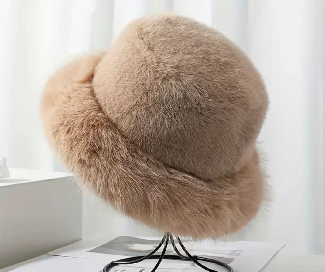 Tan faux Fur Hat