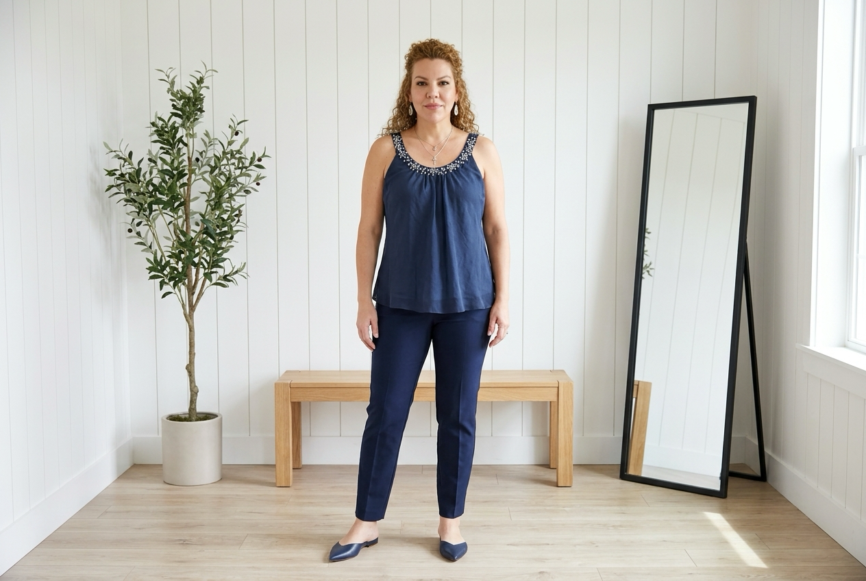 Kayla Navy Top