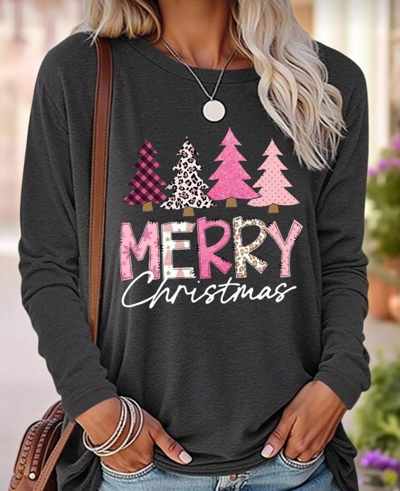 Pink Christmas Top