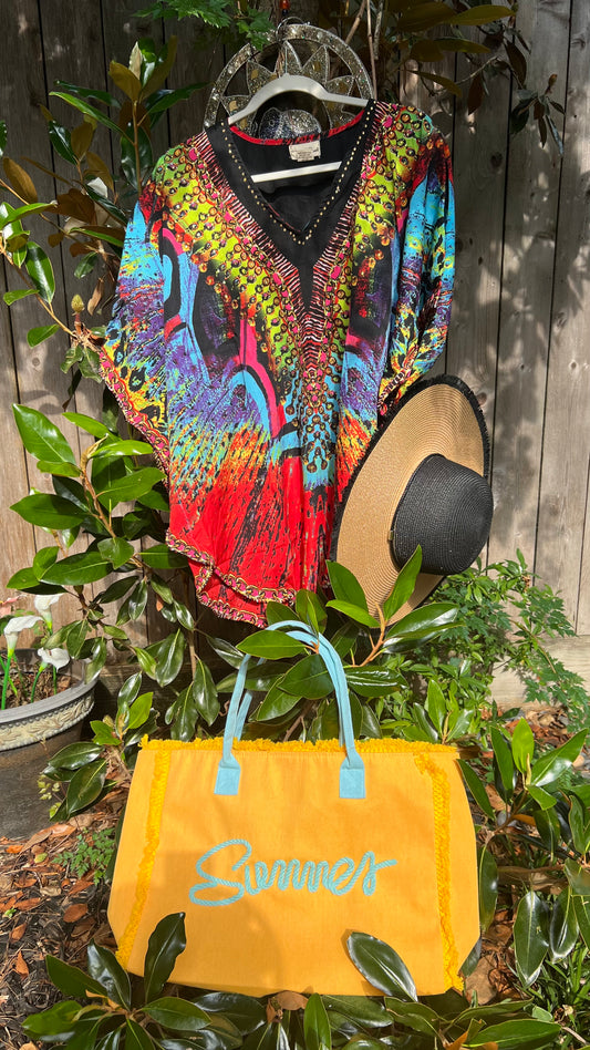 Colorful Dress Cover Up Top