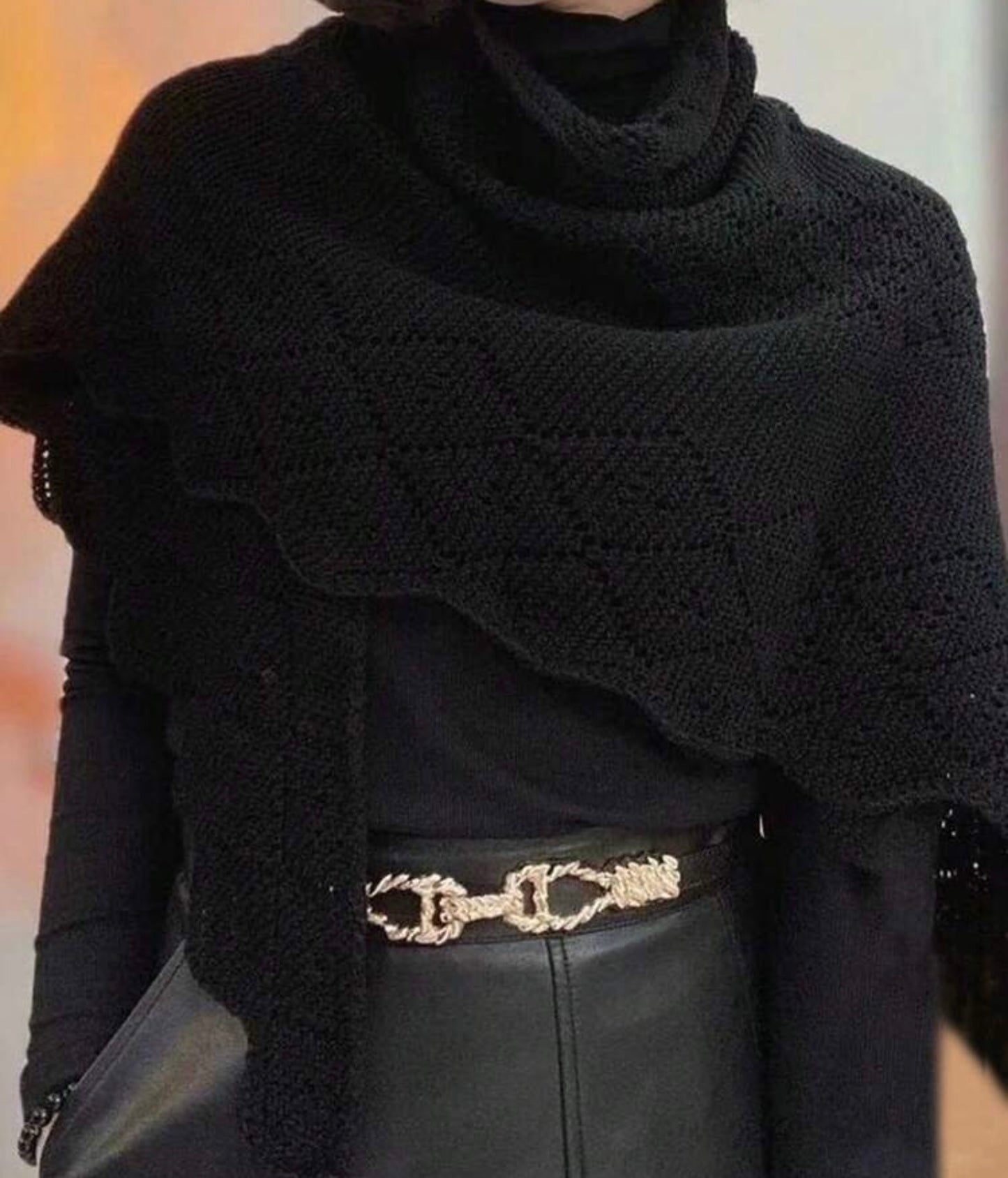 Tara Black Shawl