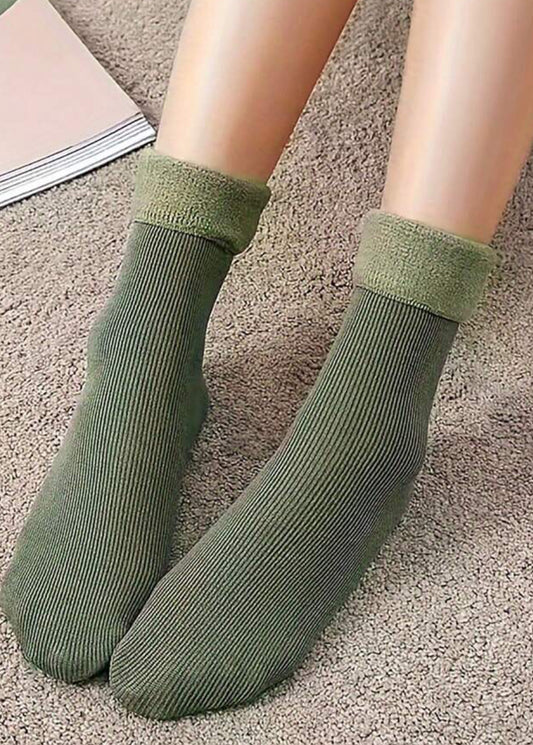 Green Fleece Socks