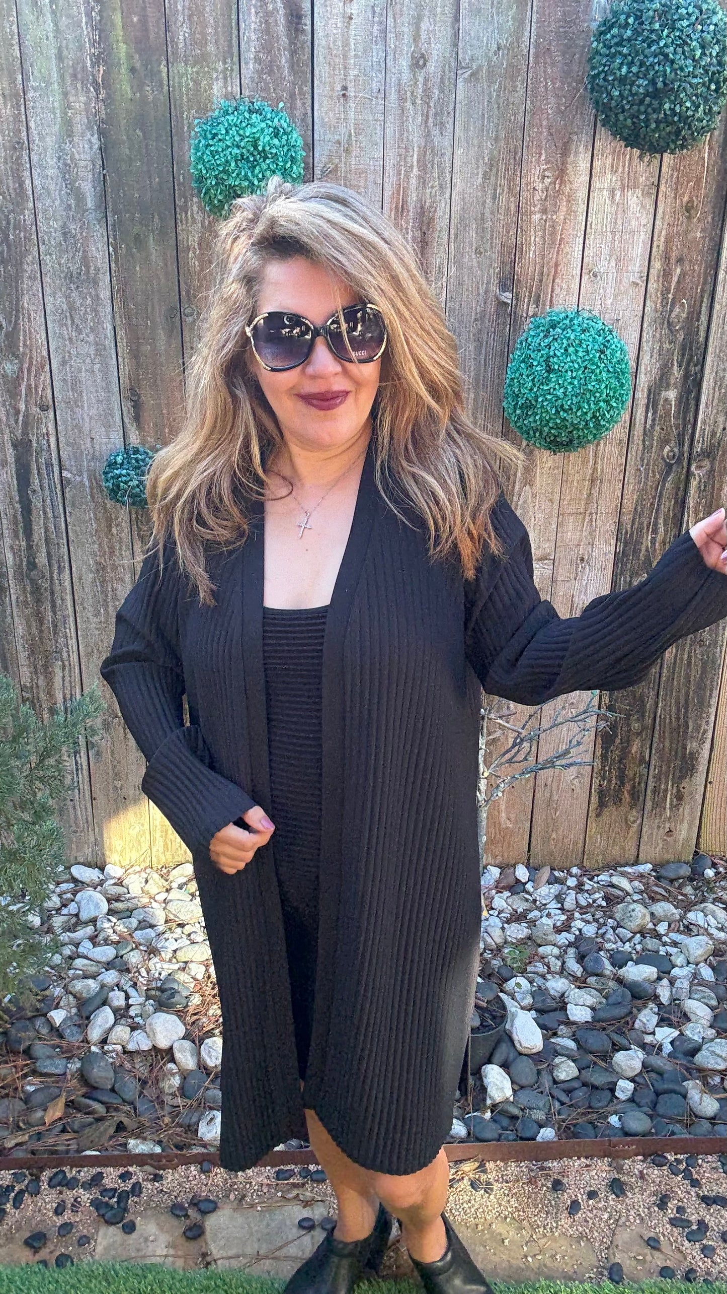 Marky Black Cardigan Top