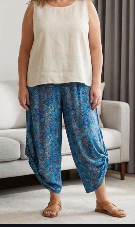 Blue Beach Pants