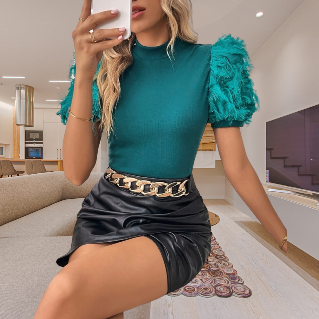 Becky Turquoise Top