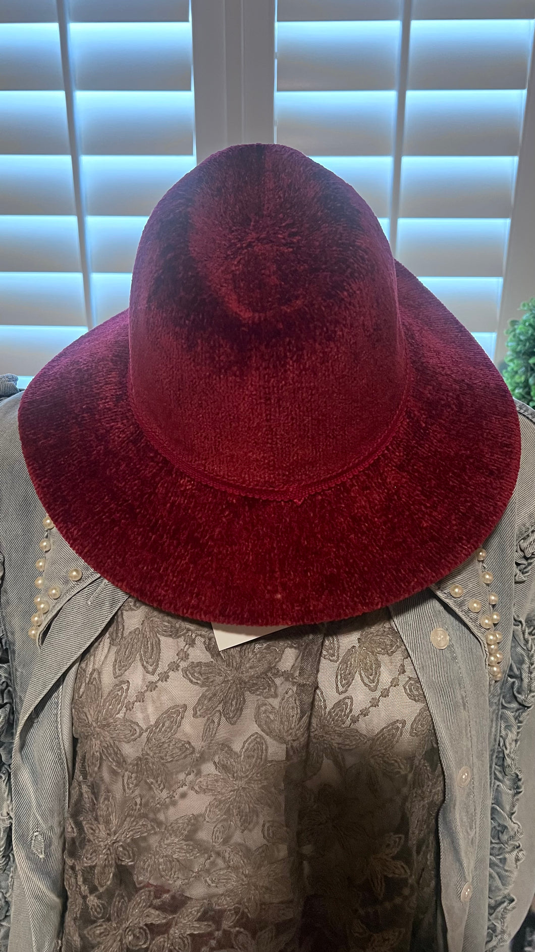 Burgundy Corduroy Hat