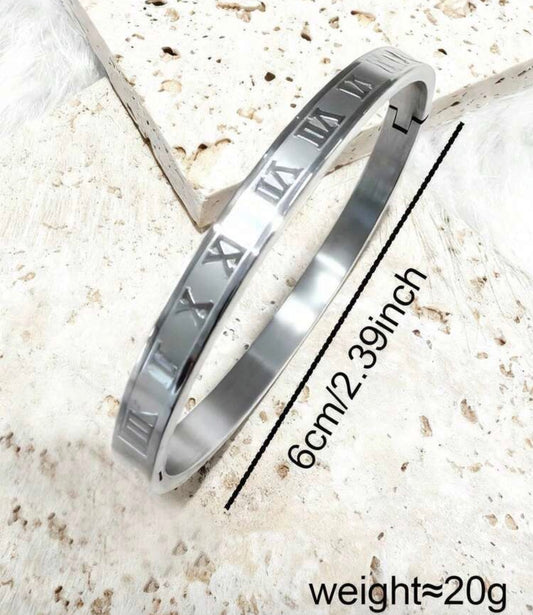 Roman Numeral Cuff Bracelet