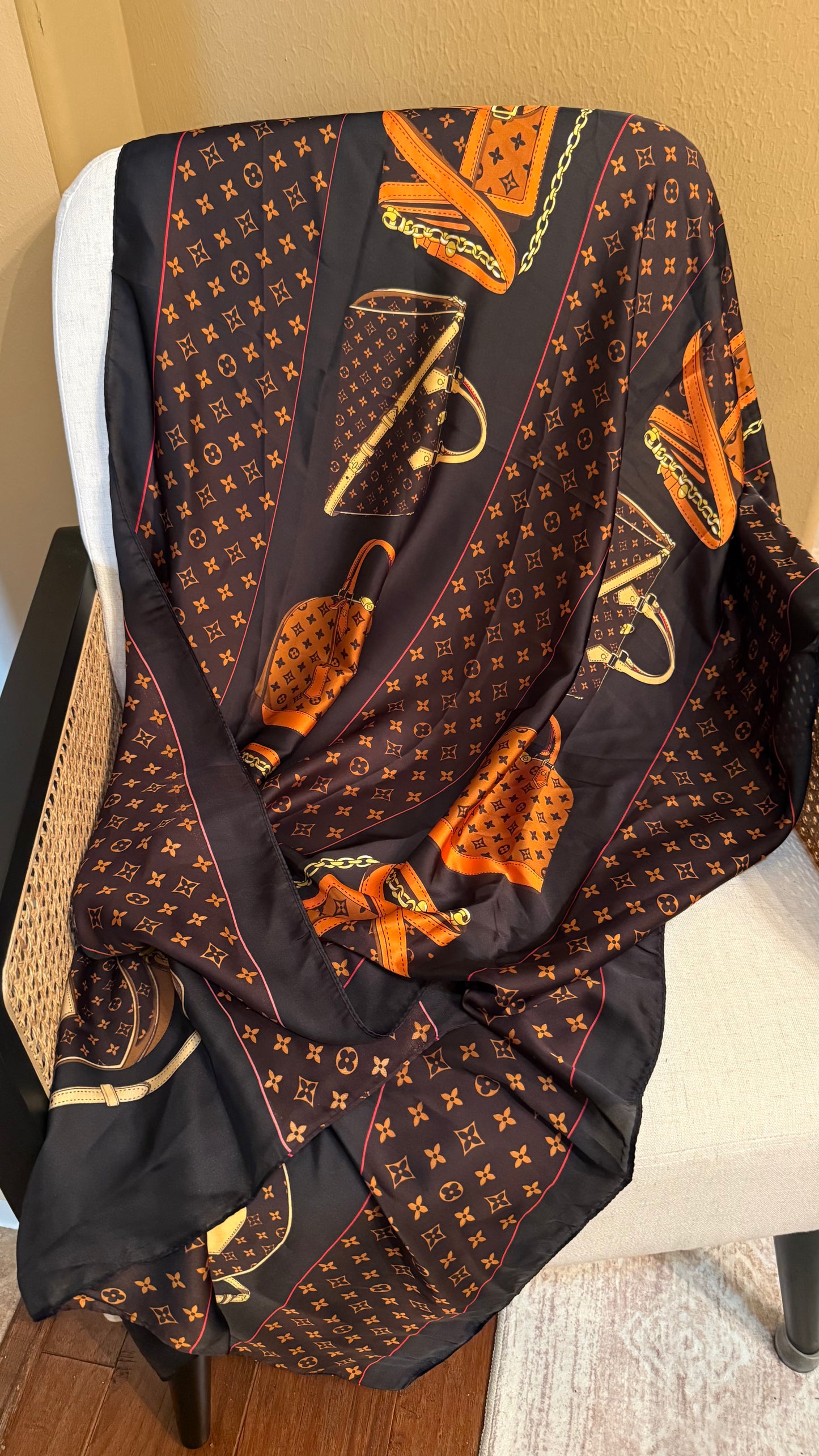 Brown Lux Scarf( can be worn as  a TOP)