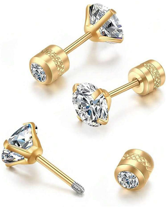 Golden Screwback Earrings