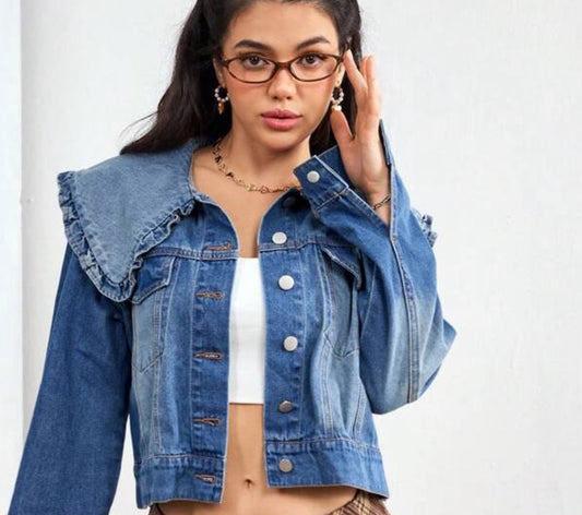 Cassandra Collar Denim Jacket