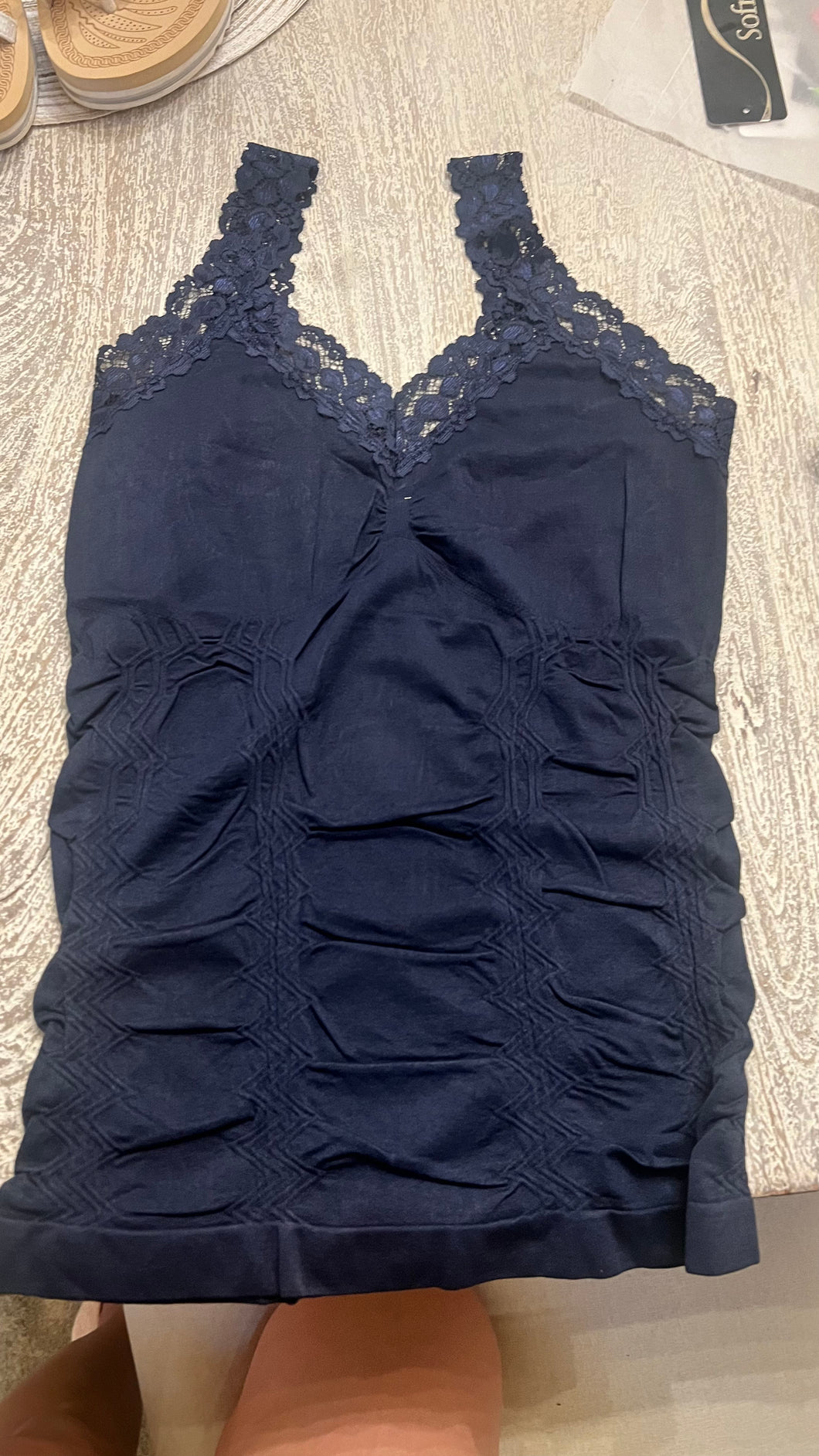 Navy Blue Ruged Cami Top