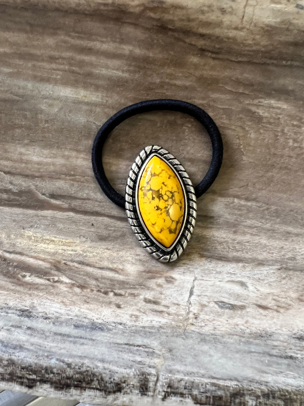 Yellow Oval Hair Tie