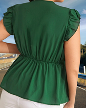 Load image into Gallery viewer, Emerald Front Tie Blouse
