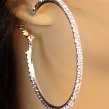Load image into Gallery viewer, Large Rhinestone Hoops

